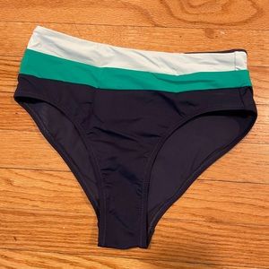 Athleta Color- Block High Waist Swim Bottom - Size XXS